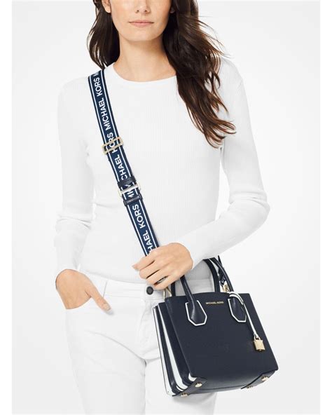 michael michael kors mercer pebble leather crossbody admiral|Michael Kors Mercer Extra.